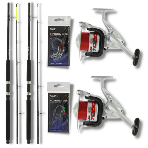 Sea fishing boat - x, rods